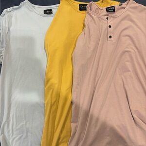 Men's Cuts Shirt Trio - White, Yellow, Pink